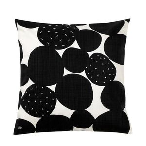 IKEA SANDSENAP Cushion Cover, Black/White, Handmade, 20x20" (905.506.01)‎ NEW